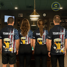 Load image into Gallery viewer, Funny Beer 8 Ball &amp; 9 Ball American Flag Billiard Shirt For Women Custom Patriotic Pool Team Jersey TDM5427