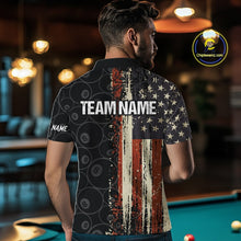 Load image into Gallery viewer, Vintage American Flag 8 Ball Pool Billiard Shirt For Men Custom Patriotic Billiard Team Jersey TDM5429