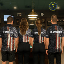 Load image into Gallery viewer, Vintage American Flag 8 Ball Pool Billiard Shirt For Women Custom Patriotic Billiard Team Jersey TDM5429
