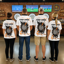 Load image into Gallery viewer, White Grunge Wolf Dart Shirt &amp; Pocket Option Custom Women's Dart Jersey|Orange TDM5511
