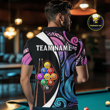 Load image into Gallery viewer, Personalized Tribal 9 Ball Billiard Shirt For Men Custom 9 Ball Pool Team Jersey Polo &amp; 1/4 Zip TDM6128