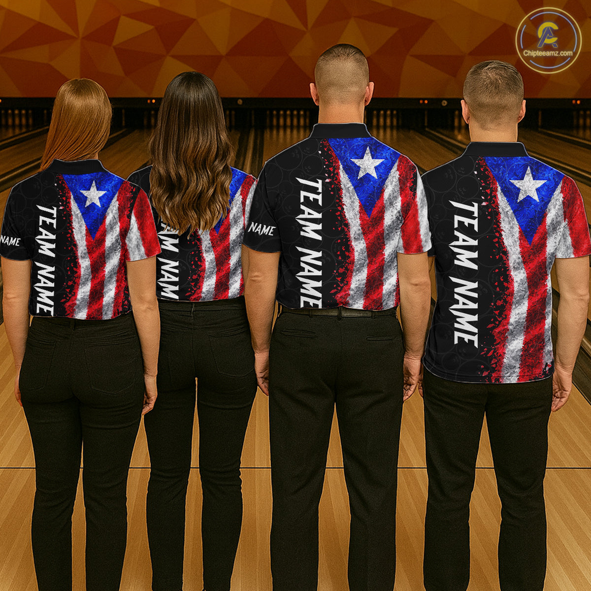 Custom Puerto Rico Flag Bowling Shirt, Patriotic Bowling Team Jersey Polo & Quarter Zip For Men TDM7360
