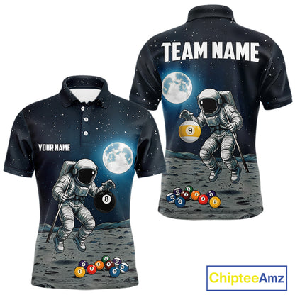 Funny Astronaut 8 Ball & 9 Ball Billiard Shirts For Men Custom Billiard Team Jersey, Pool Gifts TDM7508