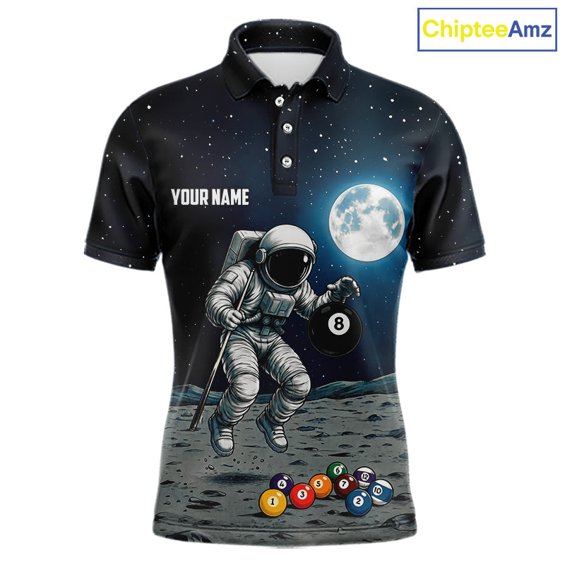 Funny Astronaut 8 Ball & 9 Ball Billiard Shirts For Men Custom Billiard Team Jersey, Pool Gifts TDM7508