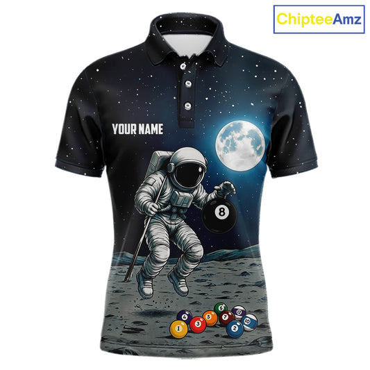 Funny Astronaut 8 Ball & 9 Ball Billiard Shirts For Men Custom Billiard Team Jersey, Pool Gifts TDM7508