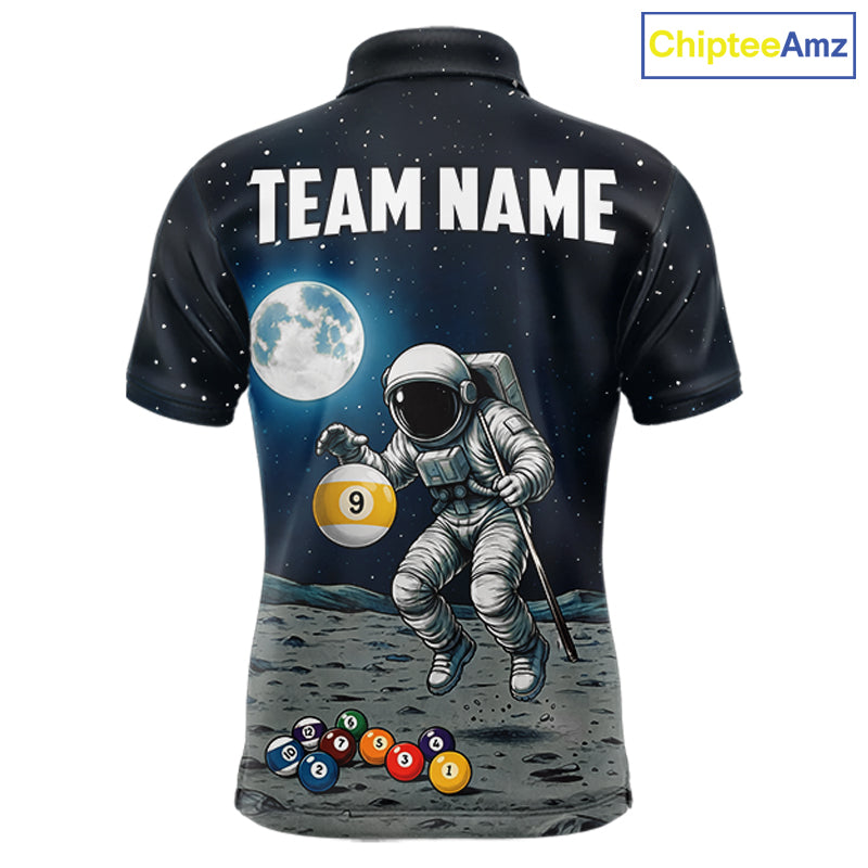Funny Astronaut 8 Ball & 9 Ball Billiard Shirts For Men Custom Billiard Team Jersey, Pool Gifts TDM7508