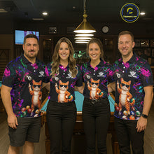 Load image into Gallery viewer, Custom Funny Cat Graffiti 8 Ball Pool Billiard Shirts For Men, Billiard Team Jersey Polo &amp; 1/4 Zip TDM6558