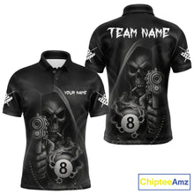 Load image into Gallery viewer, Funny Grim Reaper 8 Ball Smoke Billiard Shirt For Men Custom Pool Jersey, Billiard Team Shirt TDM4898