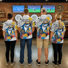 Load image into Gallery viewer, Personalized Funny Shark Colorful Darts Shirt For Women Custom Darts Jersey Team Polo &amp; Quarter Zip TDM5839