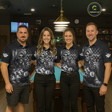 Load image into Gallery viewer, US Flag Grim Reaper 8 Ball Smoke Billiard Shirt For Women Custom Pool Jersey, Billiard Team Shirt TDM5611