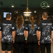 Load image into Gallery viewer, US Flag Grim Reaper 8 Ball Smoke Billiard Shirt For Women Custom Pool Jersey, Billiard Team Shirt TDM5611