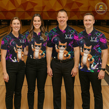 Load image into Gallery viewer, Personalized Funny Cat Graffiti Bowling Jersey For Women Custom Bowling Team Shirts Polo &amp; 1/4 Zip TDM6457