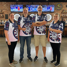 Load image into Gallery viewer, Personalized Paint Splash Darts Shirt For Women Custom Darts Jersey Team Polo &amp; 1/4 Zip |Red TDM6063
