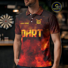 Load image into Gallery viewer, Persionalized Full Flames And Smokes Dart Shirts For Men, Dart Team Jerseys NYN0077