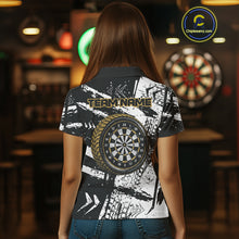 Load image into Gallery viewer, Custom Black And Yellow Wheel Dartboards Dart Shirts For Women Outfits Grunge Dart Jerseys NYN0079