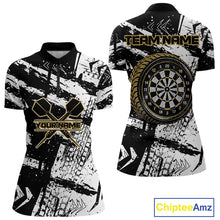 Load image into Gallery viewer, Custom Black And Yellow Wheel Dartboards Dart Shirts For Women Outfits Grunge Dart Jerseys NYN0079