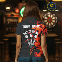 Load image into Gallery viewer, Custom Orange Splashed Color Dart Arrows Dart Shirts For Women, Dart Team Jerseys NYN0082