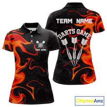 Load image into Gallery viewer, Custom Orange Splashed Color Dart Arrows Dart Shirts For Women, Dart Team Jerseys NYN0082