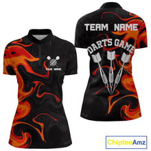 Load image into Gallery viewer, Custom Orange Splashed Color Dart Arrows Dart Shirts For Women, Dart Team Jerseys NYN0082