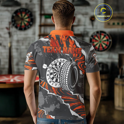 Wheels Dartboard Custom Splashed Color Dart Shirts For Men, Dart Team Jerseys NYN0083
