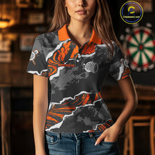 Load image into Gallery viewer, Wheels Dartboard Custom Splashed Color Dart Shirts For Women, Dart Team Jerseys NYN0083