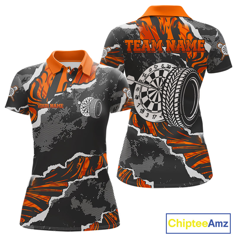 Wheels Dartboard Custom Splashed Color Dart Shirts For Women, Dart Team Jerseys NYN0083