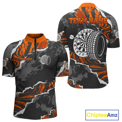 Wheels Dartboard Custom Splashed Color Dart Shirts For Men, Dart Team Jerseys NYN0083