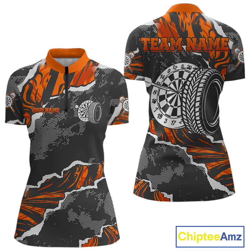 Wheels Dartboard Custom Splashed Color Dart Shirts For Women, Dart Team Jerseys NYN0083