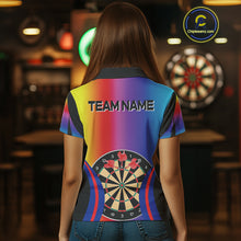Load image into Gallery viewer, Persionalized Multi-Color Dartboards Dart Shirt For Women, Custom Dart Jerseys NYN0092
