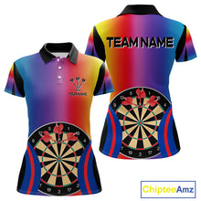 Load image into Gallery viewer, Persionalized Multi-Color Dartboards Dart Shirt For Women, Custom Dart Jerseys NYN0092