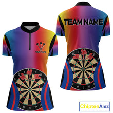 Load image into Gallery viewer, Persionalized Multi-Color Dartboards Dart Shirt For Women, Custom Dart Jerseys NYN0092