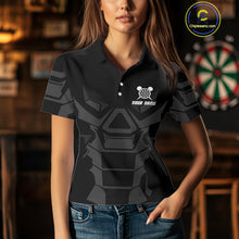 Load image into Gallery viewer, Navy Panther Darts Arrow Women&#39;s Grunge Darts Shirt - Custom Name For Darts Jersey NYN0438