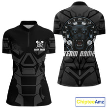 Load image into Gallery viewer, Navy Panther Darts Arrow Women&#39;s Grunge Darts Shirt - Custom Name For Darts Jersey NYN0438