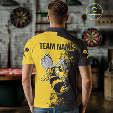 Load image into Gallery viewer, Grumpy Bee Dart Arrow Funny Darts Shirt For Men Custom Name &amp; Team For Darts Jersey NYN0695