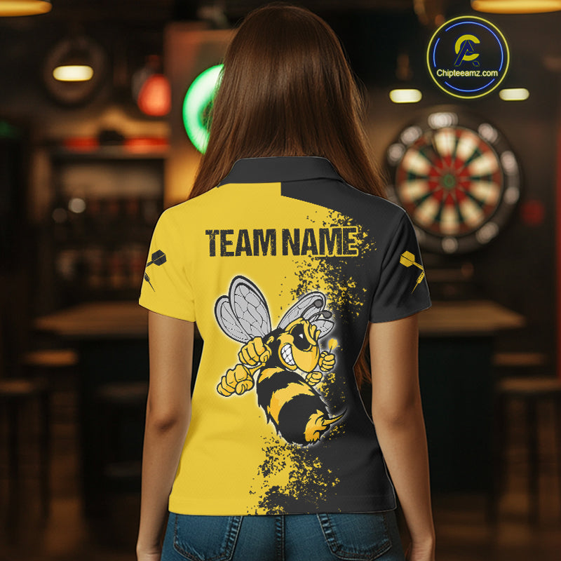 Grumpy Bee Dart Arrow Funny Darts Shirt For Men Custom Name & Team For Darts Jersey NYN0695