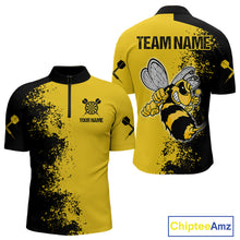 Load image into Gallery viewer, Grumpy Bee Dart Arrow Funny Darts Shirt For Men Custom Name &amp; Team For Darts Jersey NYN0695