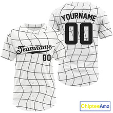 Load image into Gallery viewer, Custom Black And White Baseball Shirt For Men Outfit Youth Baseball Jerseys NYN1576