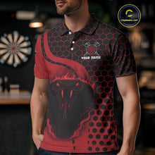 Load image into Gallery viewer, Black-Red Color Custom Flame Dragons Dart Shirt For Men, Dart Team Jerseys NYN0093