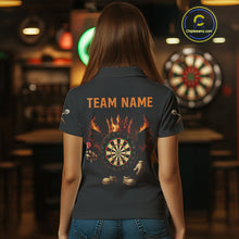 Load image into Gallery viewer, Fire Flame Wings Dartboard Custom Funny Dart Shirt For Women, Dart Team Jerseys NYN0094