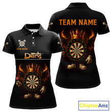 Load image into Gallery viewer, Fire Flame Wings Dartboard Custom Funny Dart Shirt For Women, Dart Team Jerseys NYN0094