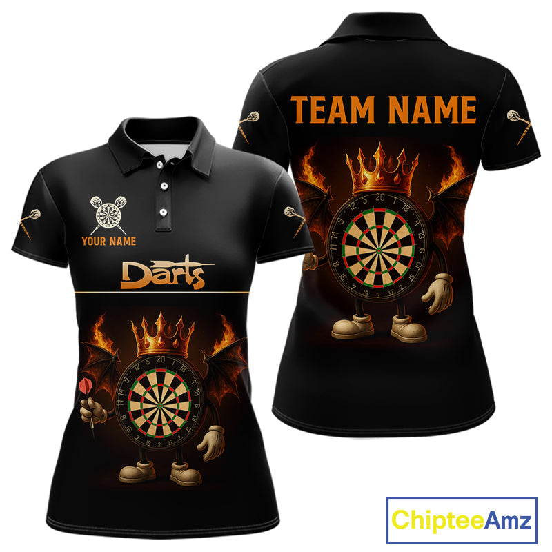 Fire Flame Wings Dartboard Custom Funny Dart Shirt For Women, Dart Team Jerseys NYN0094
