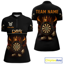 Load image into Gallery viewer, Fire Flame Wings Dartboard Custom Funny Dart Shirt For Women, Dart Team Jerseys NYN0094