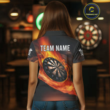 Load image into Gallery viewer, Persionalized Flame Dart Boards 3D Dart Shirt For Women, Dart Team Jerseys NYN0097