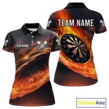 Load image into Gallery viewer, Persionalized Flame Dart Boards 3D Dart Shirt For Women, Dart Team Jerseys NYN0097