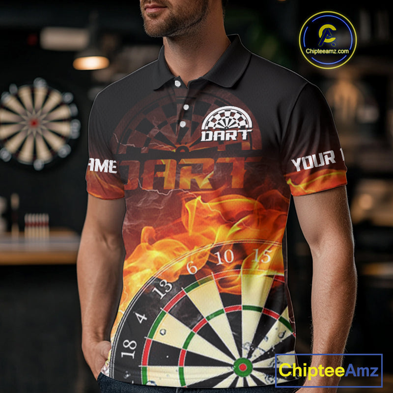 Persionalized Flame Smokes Dart Doards Dart Shirt For Men, Custom Dart Jerseys NYN0100