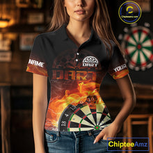 Load image into Gallery viewer, Persionalized Flame Smokes Dart Boards Dart Shirt For Women, Custom Dart Jerseys NYN0100