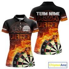 Load image into Gallery viewer, Persionalized Flame Smokes Dart Boards Dart Shirt For Women, Custom Dart Jerseys NYN0100