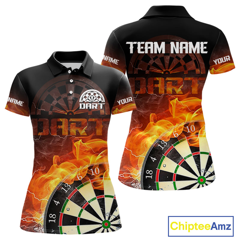 Persionalized Flame Smokes Dart Boards Dart Shirt For Women, Custom Dart Jerseys NYN0100