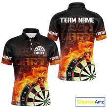 Load image into Gallery viewer, Persionalized Flame Smokes Dart Doards Dart Shirt For Men, Custom Dart Jerseys NYN0100