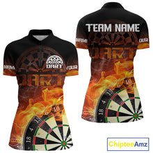 Load image into Gallery viewer, Persionalized Flame Smokes Dart Boards Dart Shirt For Women, Custom Dart Jerseys NYN0100